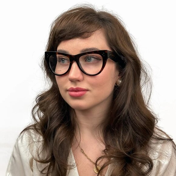 Celine CL5003IN 001 BRAND NEW Eyeglasses Black Demo Cat Eye Women - Picture 1 of 13